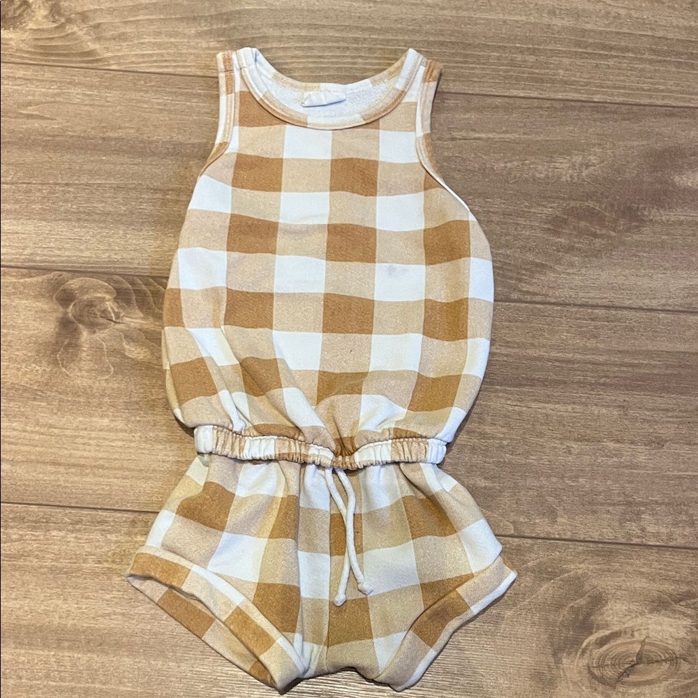 Little Wedgies Gingham Check Romper